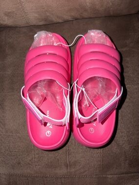 Pink Slippers With Straps